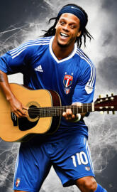 Ronaldinho gaúcho tocando violão