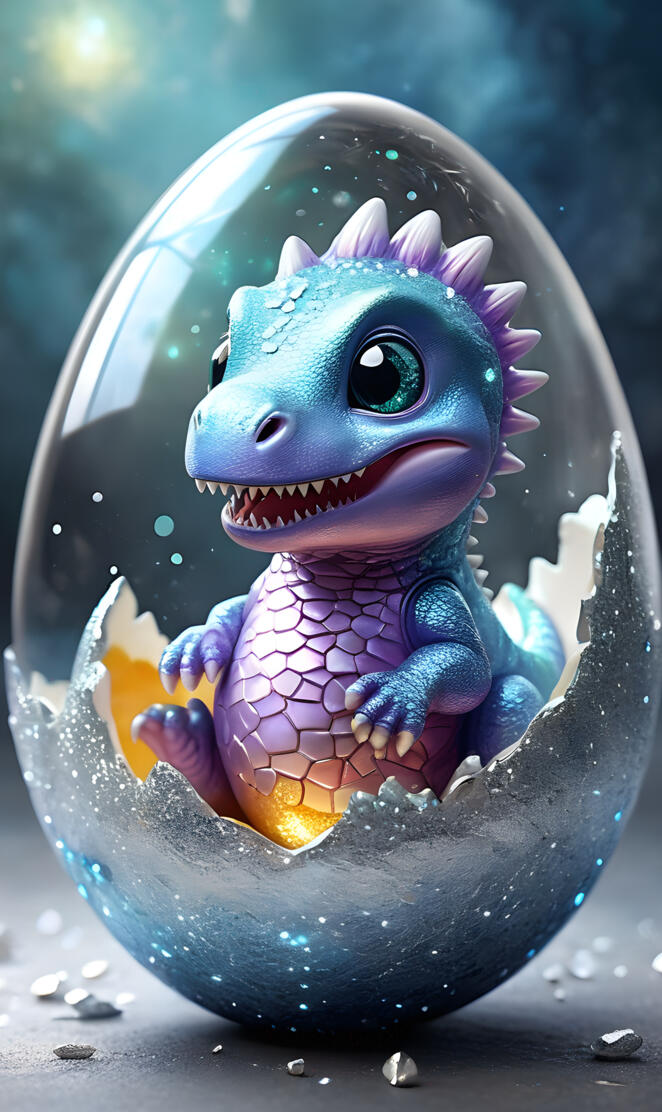 a purple frog in a blue and yellow bubble bath