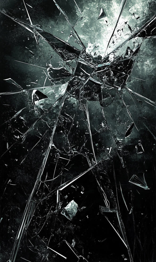 Realistic Screen Shatter Art Wallpaper