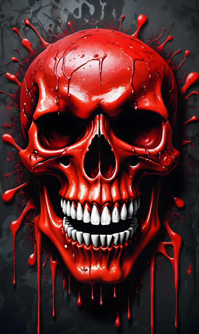 red laughing skull