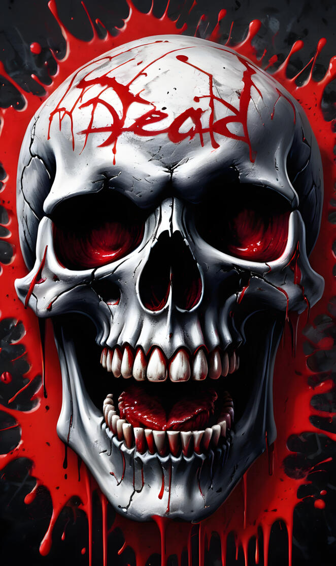 evil laughing skull, DEAD