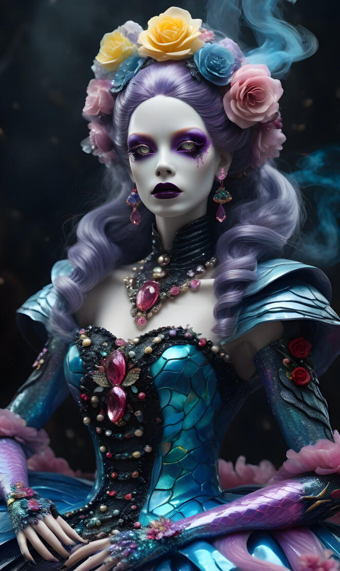 Yekaterina Bourykina in a garment