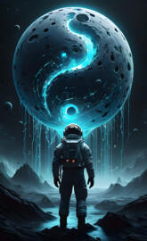 a Spaceman looking upon a pattern