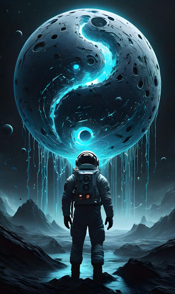 a Spaceman looking upon a pattern