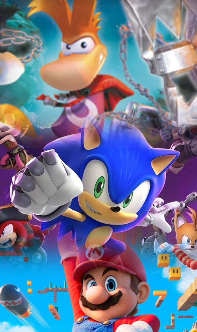 Rayman, Sonic and Mario