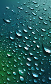 a close up of water drops