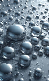 water drops on a glass surface