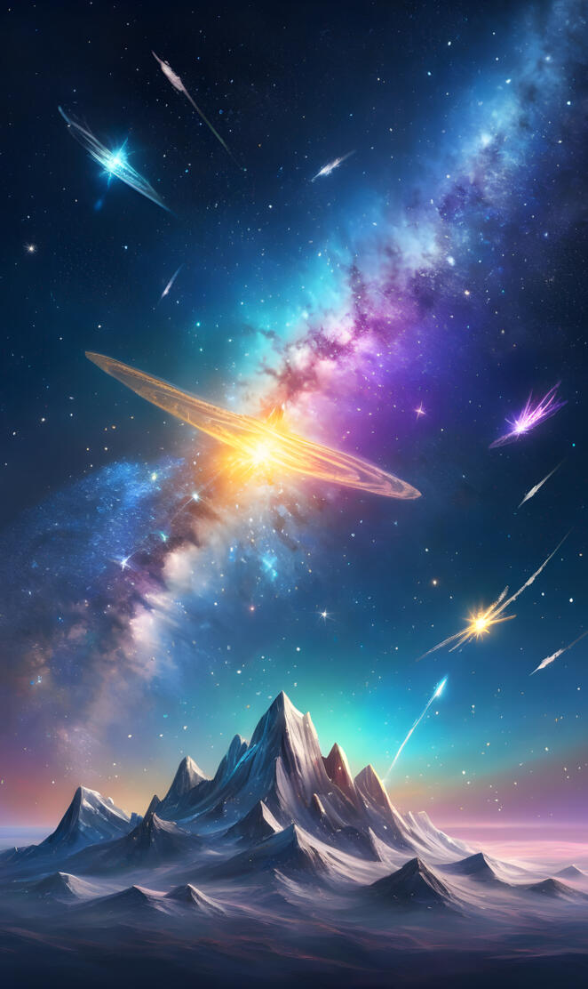 a group of stars in space