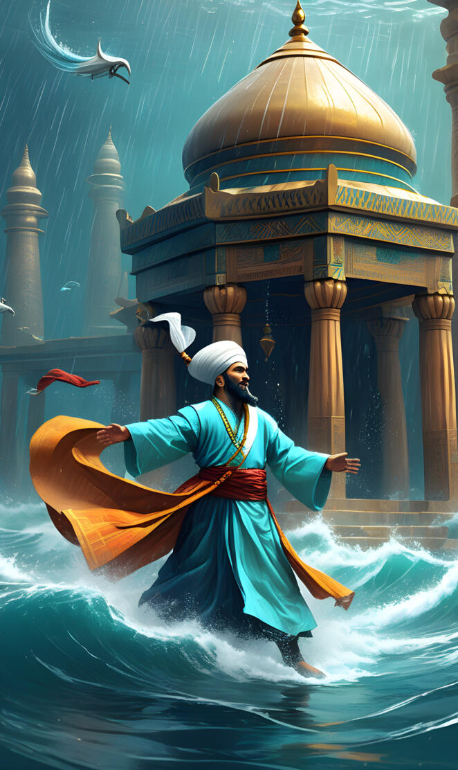 Whirling dervish in the ocean