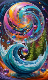 a colorful art piece