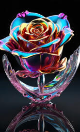 Prismatic rose