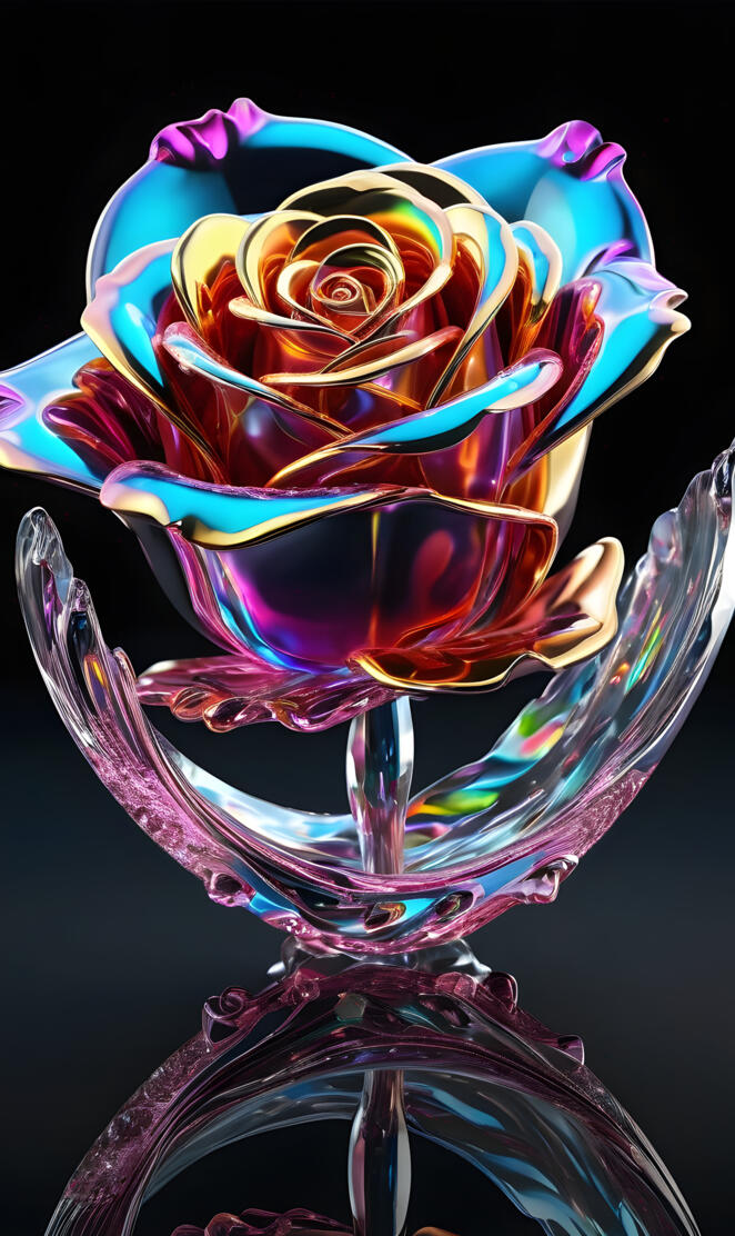 Prismatic rose