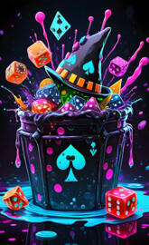 a cake with candles and decorations