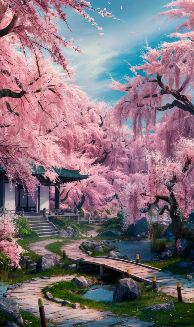Blooming Cherry Blossoms