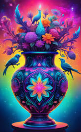 Blooming Neon Flowers