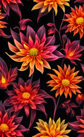 Blooming Fire Flowers