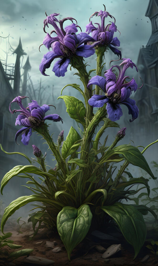 Wolfsbane Plant in Bloom