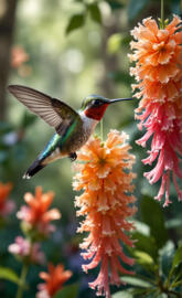 Immerse yourself in a lush garden filled with blooming