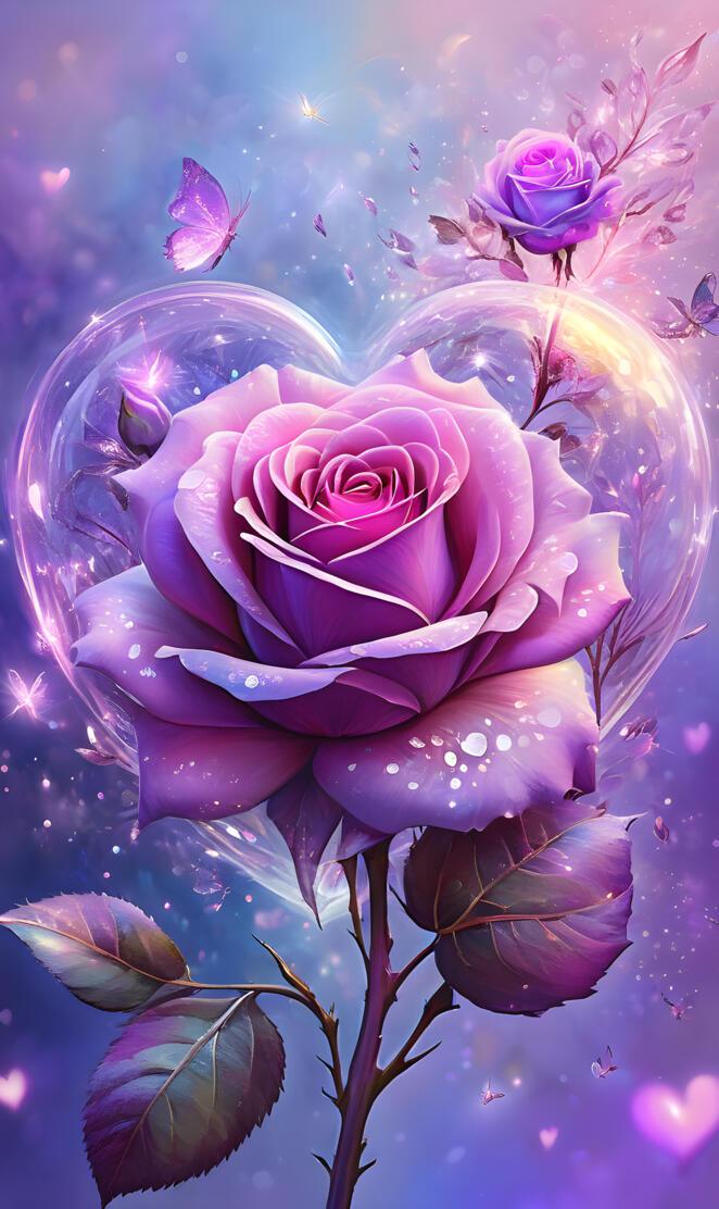 Full Purple
Rose Bloom