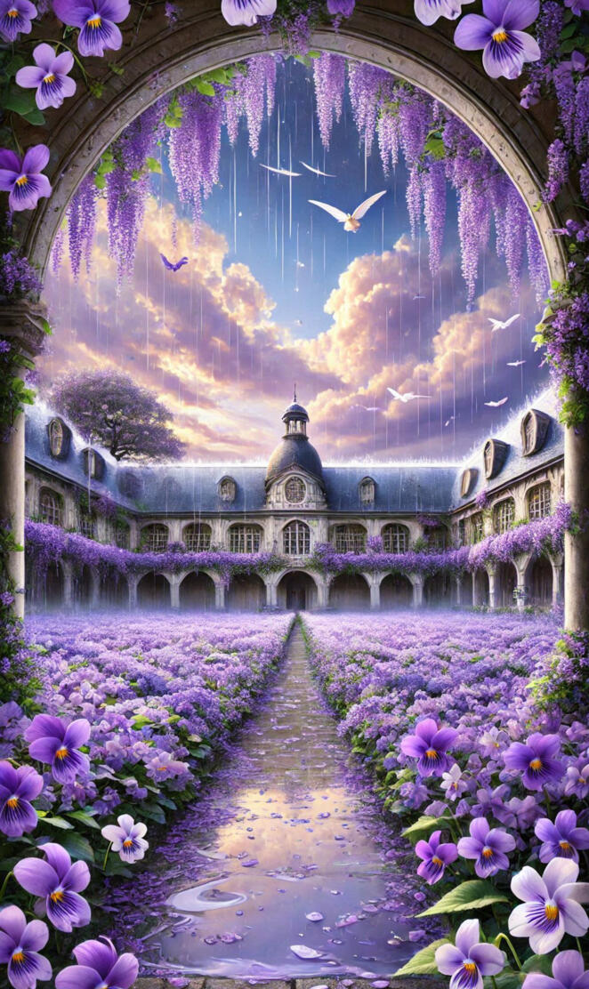 Dream, if you can, a courtyard