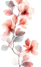 Floral watercolor design with delicate petals