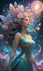 growth in strength blooming with happiness