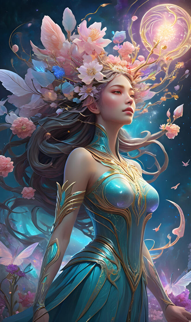 growth in strength blooming with happiness