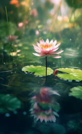Lotus Bloom in the Water