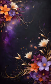 Purple Blooms At Midnight 2