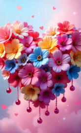 Heartfelt Blooms: A Floral Fantasy