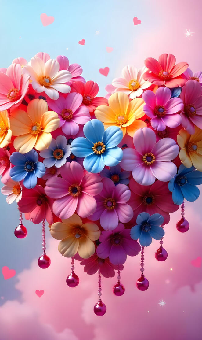 Heartfelt Blooms: A Floral Fantasy