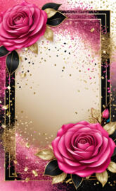 Lite Pink Blooming Rose Frame