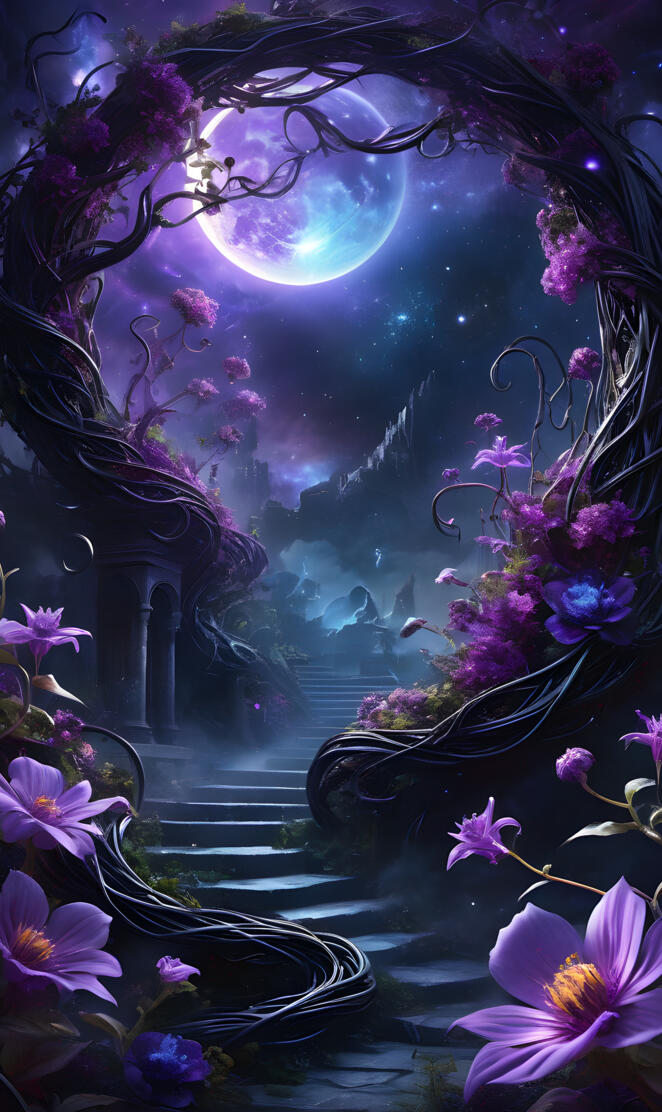 Cosmic Bloom: Vortex of Shadows