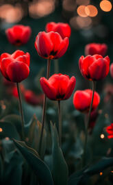 Red Tulip Flowers