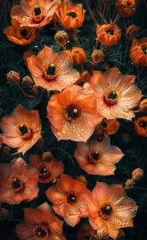Red poppies in a field