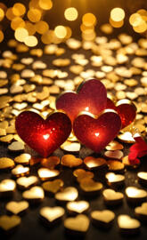 valentine hearts wallpaper Art