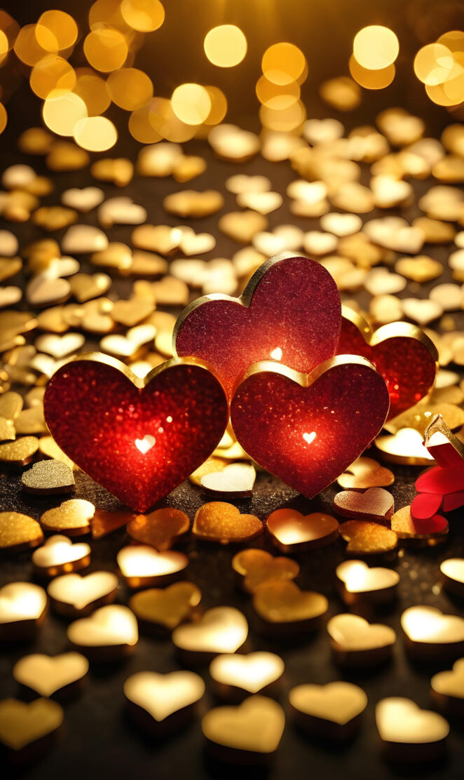 valentine hearts wallpaper Art