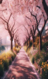 Cherry blossom breeze.