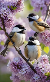 Black-capped chickadee Birds