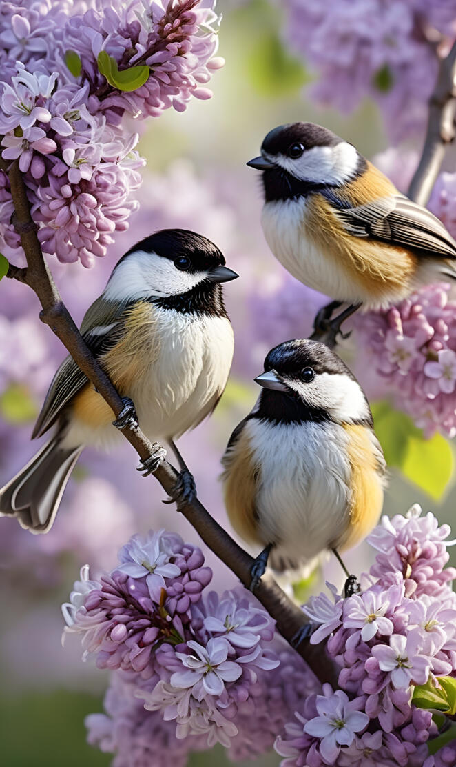 Black-capped chickadee Birds