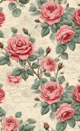 shabby chic rose wallpaper