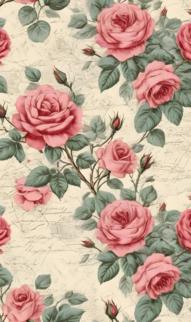 shabby chic rose wallpaper