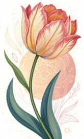 Beautiful tulip flower on a white background