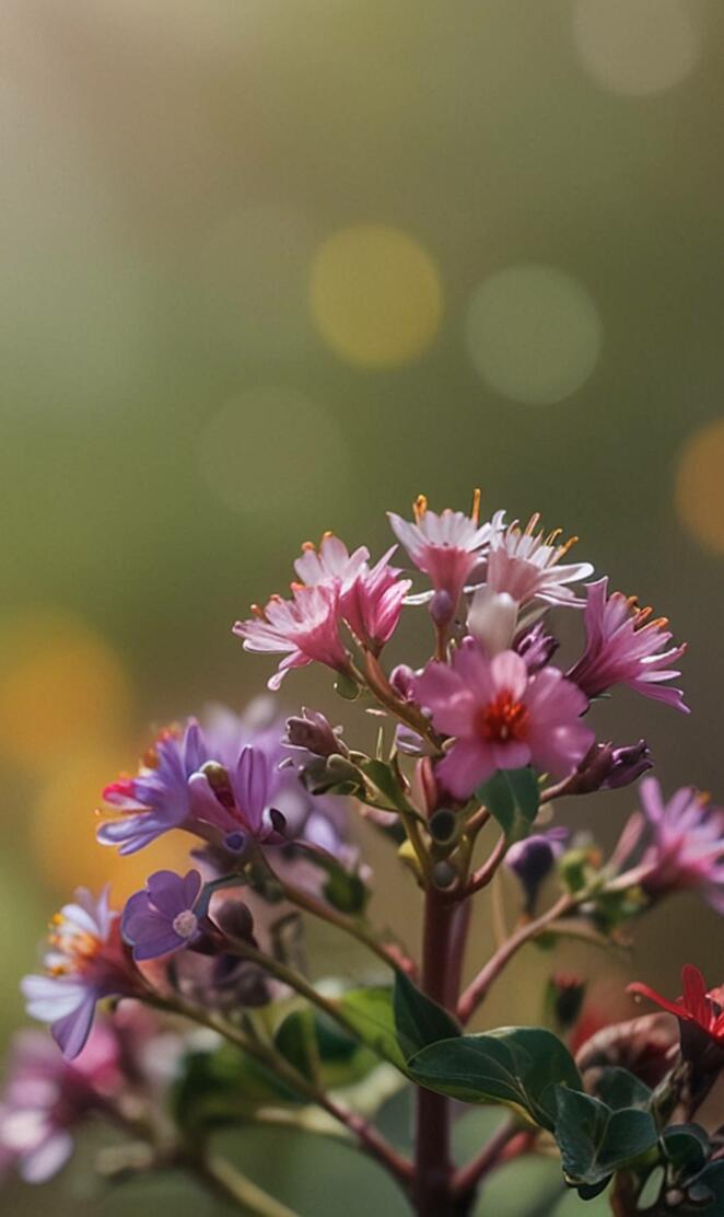 Colourful flower with natural
