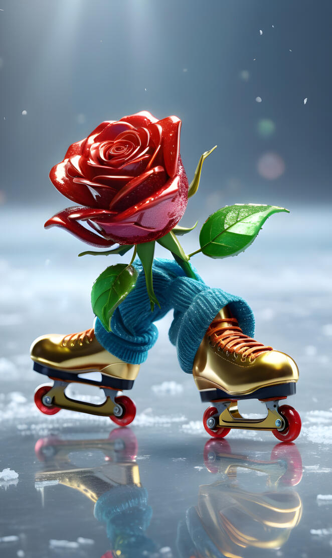 skating rose