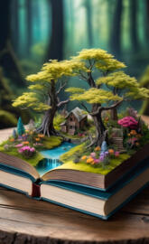 a miniature garden with a house