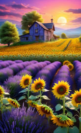 sunflowers and lavender, a childhood in color