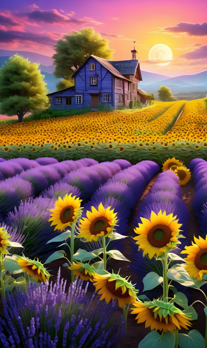 sunflowers and lavender, a childhood in color