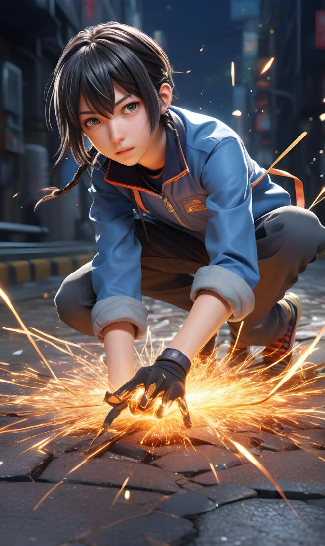 Metal claws dragging across the ground making Sparks