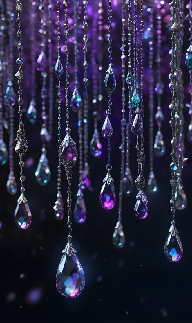 a group of colorful beads